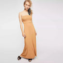 Hot Sale Women Solid Color Sleeveless Maxi Tube Dress