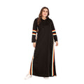 Hot Sale Contrast Stripes Long-sleeve Women Plus Size Dress