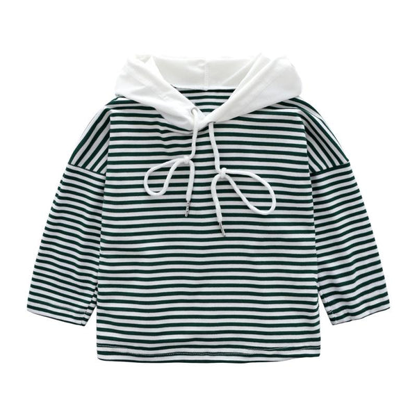 Boys Cotton Stripes Printed Casual Hoodies