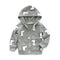 Boys Cotton Cute Hippo Printed Zipper Hooded Coat