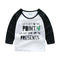 Boys Cotton Letter Printed Patchwork Tops