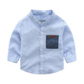 Boys Cotton Pocket Design Shirts