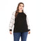 Fashion Checkered Long Sleeve Contrast Color Pullover Plus Size Sweatshirt