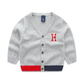 Boys Cotton Letter Printed Knitted Outerwear