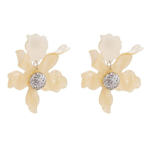 Fashion Unique Flower Shaped Women Exaggerated Drop Earrings