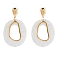 Geometric Irregular Hollow Out Design Acrylic Earrings