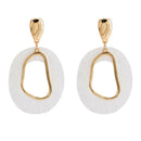 Geometric Irregular Hollow Out Design Acrylic Earrings