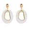 Geometric Irregular Hollow Out Design Acrylic Earrings