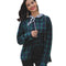 Casual Women Plaid Pattern Long Sleeve Drawstring Cap Blouse