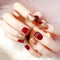 Fashion Red Golden Color Design Women Wedding Fake Nails