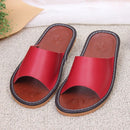 Good Quality Anti Skid TPR Sole Men And Women Leather Slippers Shoes