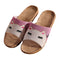 Cartoon Animal Pattern Contrast Color Handmade Linen Woven Slippers Shoes