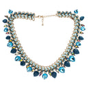 Fashion Multilayer Alloy Chain Colored Acrylic Crystal Necklace