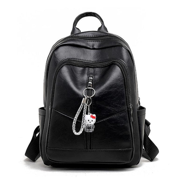 Classic Large Capacity Women Good Quality PU Backpack