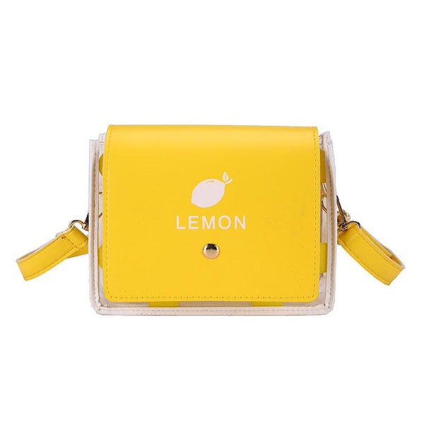 Chic Design Transparent PVC Material Strawberry Crossbody Bag