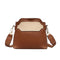 Women Geometric Irregular Shape Contrast PU Crossbody Bag