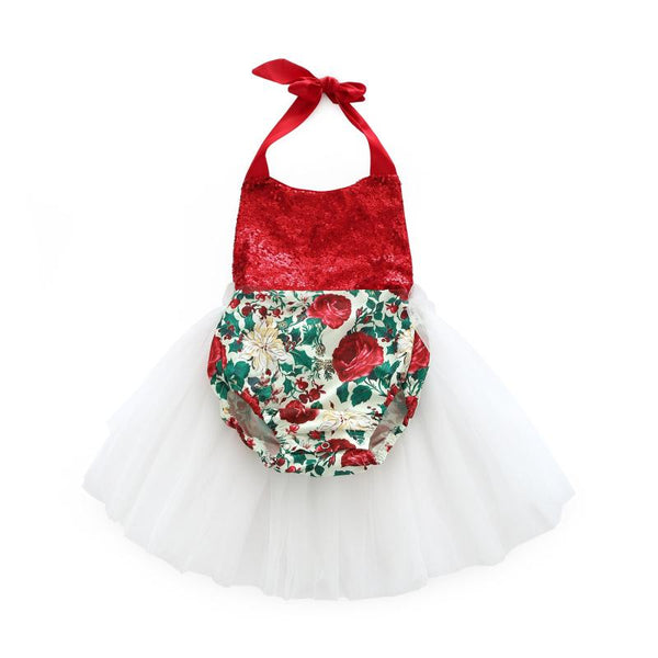 Girls Cotton Floral Printed Patchwork Bodysuit