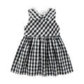 Cute Girls Cotton Plaid Printed Peter Pan Collar Dress
