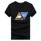 Men Cotton Letter Printed Casual Tops