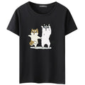 Men Cotton Funny Dog Friends Printed Tops