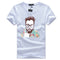 Men Cotton Lonely Man Printed Short Sleeves Tops