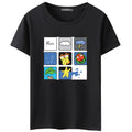 Men Cotton Rain Printed Short Sleeves Tops