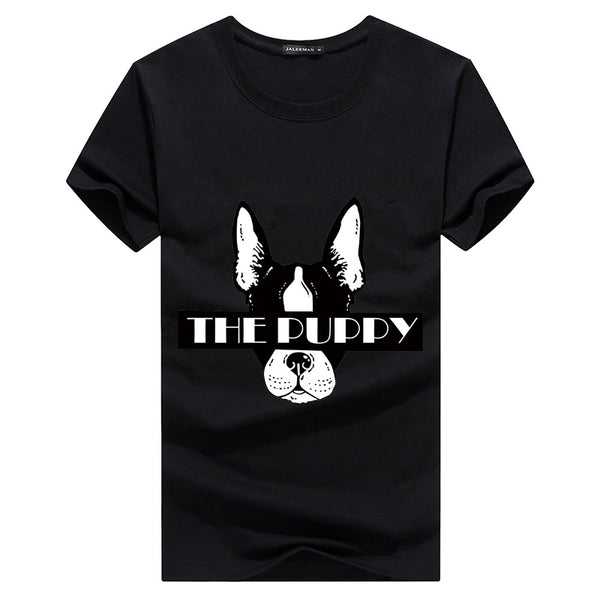 Men Cotton Puppy Printed T-shirts