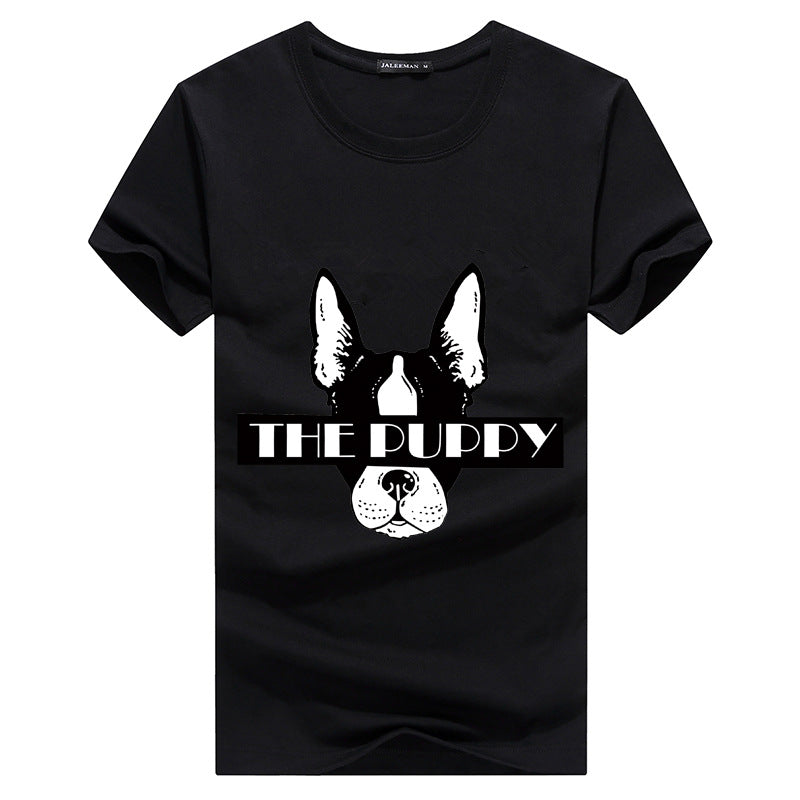 Men Cotton Puppy Printed T-shirts