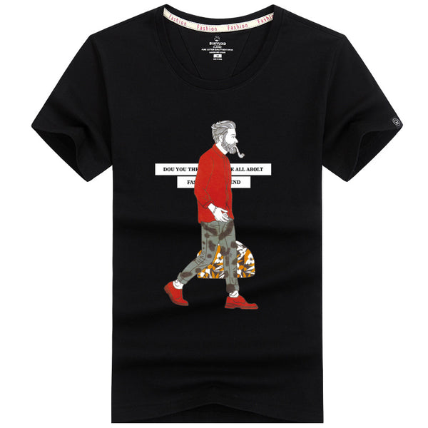 Men Cotton Printed Casual T-shirts