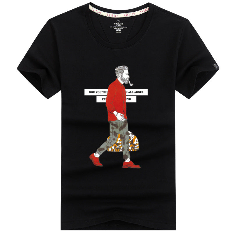 Men Cotton Printed Casual T-shirts