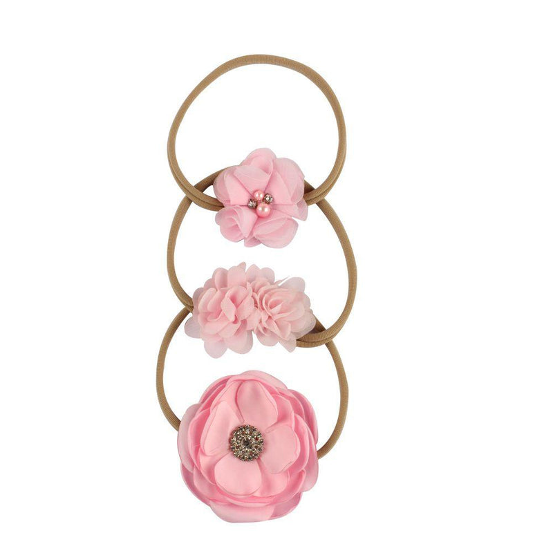 3 Pcs Set Babt Flower Design Thin Hair Accessory