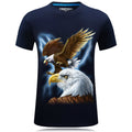 Fashion Men Eagle 3D Printed Short Sleeves Tees