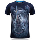 Men Funny Animals Printed Short Sleeves Tops