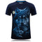 Men Cotton Wolf And Moon Printed Tops