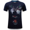 Men Cotton Lifelike Wolf Printed Tops