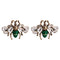 Fashion Vintage Anti-gold Color Alloy Bee Design Crystal Stud Earrings