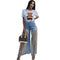 Women Casual Street Style Star Mesh Patchwork Wide-leg Jeans