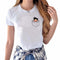 Fashion Comic Character Printed Women Casual Short-sleeve Tee