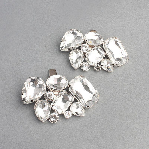 Good Quality Irregular Glass Rhinestone Design Wedding Shoe Buckles