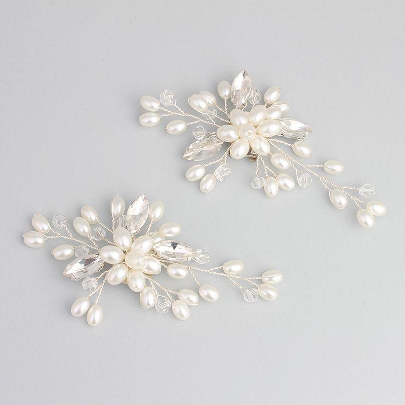 Fashion Imitation Pearl Good Quality Crystal Design Wedding Shoe Buckless