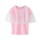 Girl Youth Cotton Lace Design Fashion Tops