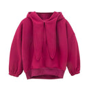 Girl Junior Cotton Pocket Design Hooded Jacket