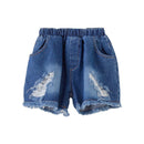 Girl Junior Cotton Ripped Denim Shorts