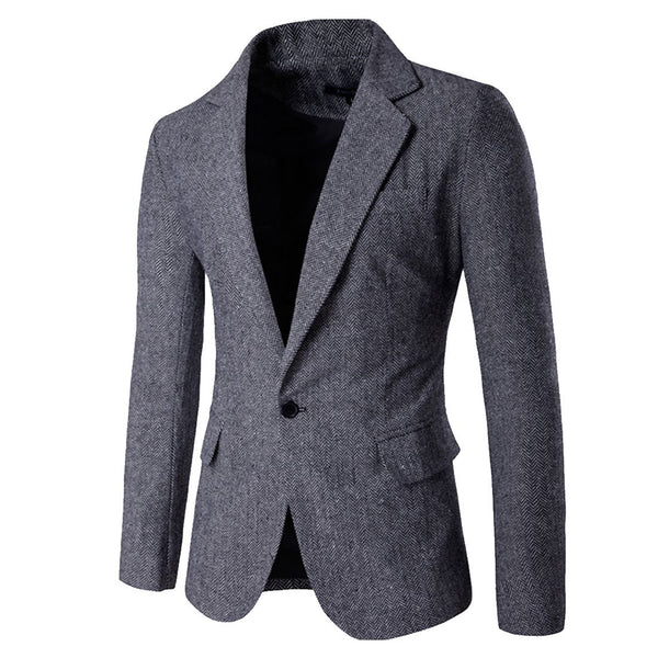 Men Cotton Slim Fit Blazer