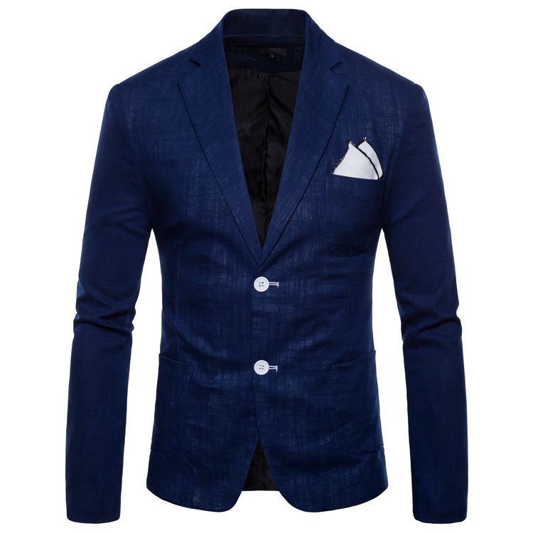 Men Cotton Bright Color Lapel Blazer