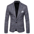 Men Cotton One Button Design Classic Blazer