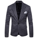 Men Stripes Printed Slim Fit Blazer