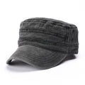 Creative Flat Pattern Stonewashing Design Unisex Military Cap
