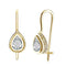 Women Hot Sale Vintage Drop Shape Crystal Silver Earrings