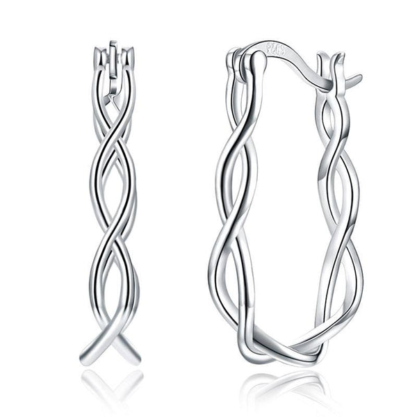 Fashion Handmade Twisted Design Women S925 Clip Earrings